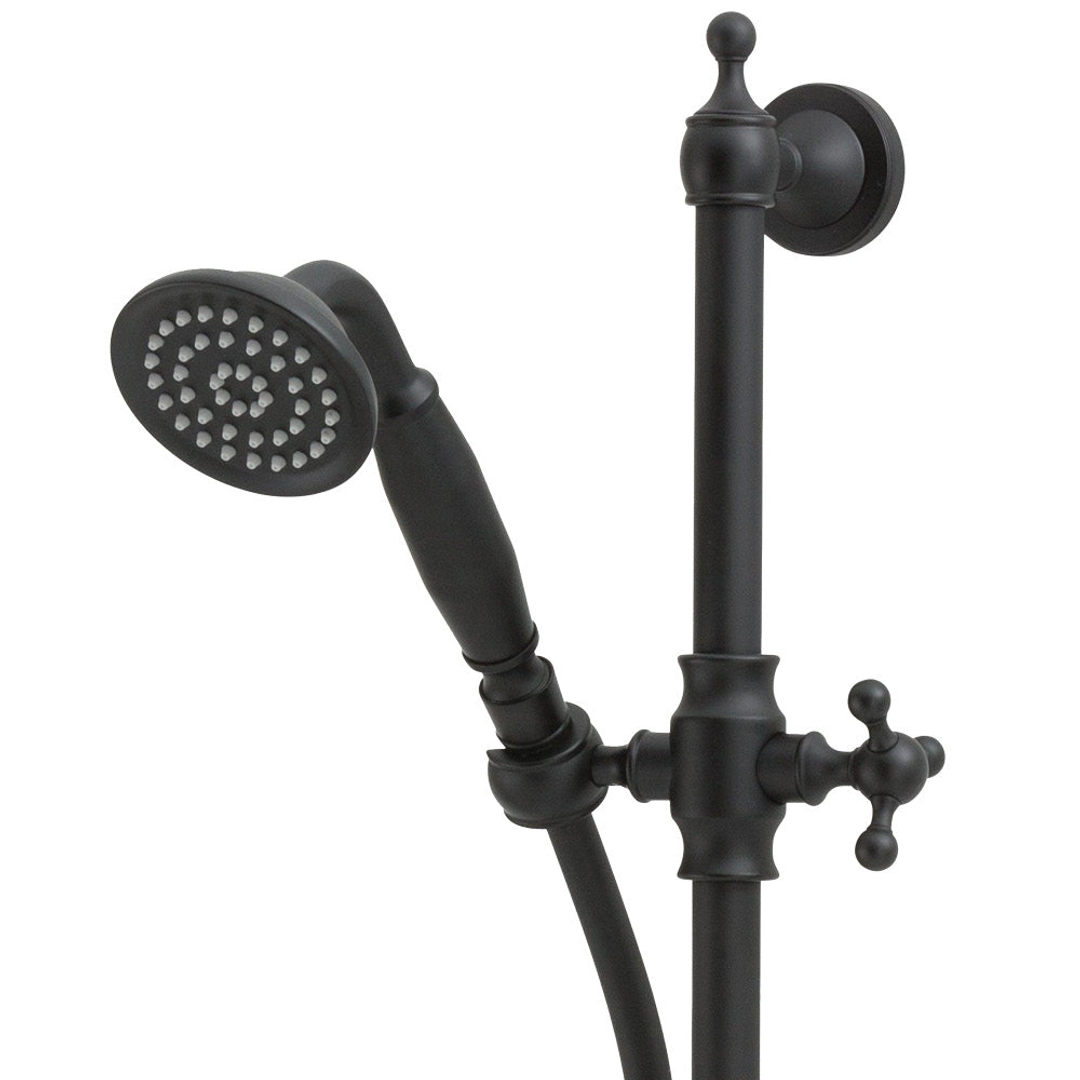 Fienza Lillian Shower On Rail - Matte Black