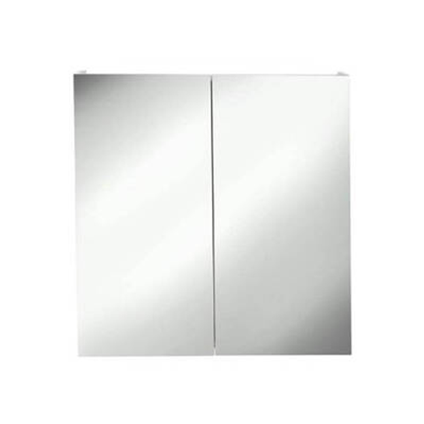 Rf 750mm Mirrored Shaving Cabinet 2 Door White Satin