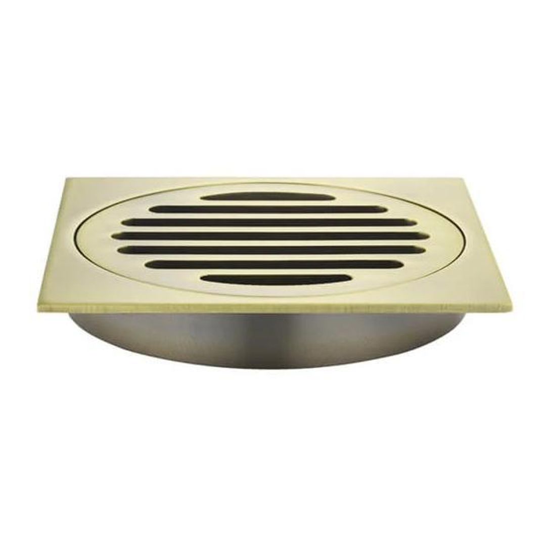 Meir Square Floor Grate Shower Drain 100Mm Outlet Tiger Bronze