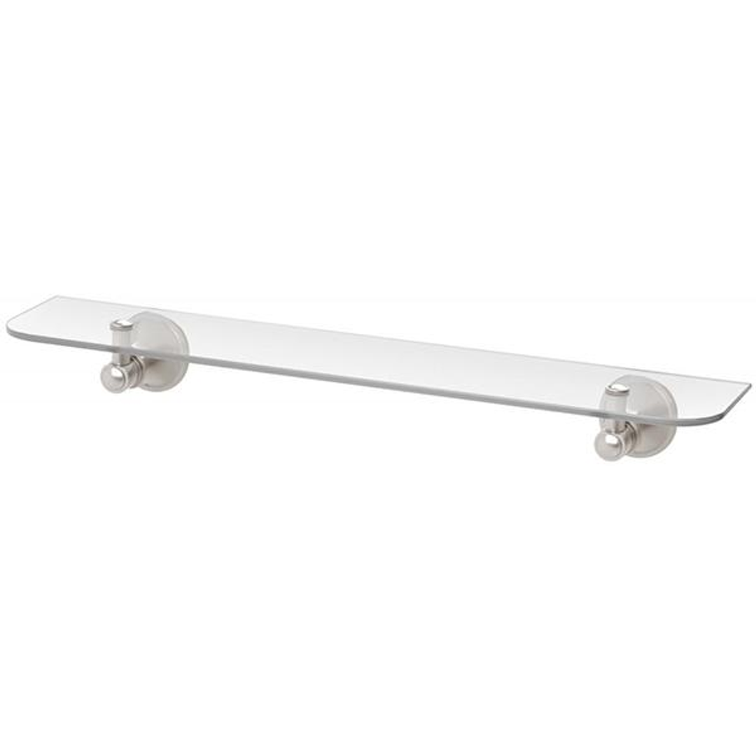 Phoenix Nostalgia Glass Shelf 500mm Brushed Nickel