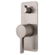 Fienza Sansa Diverter Mixer Brushed Nickel Soft Square Brushed Nickel Plate