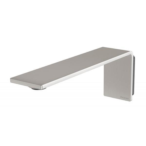 Phoenix Axia Wall Basin/Bath Outlet 200mm - Brushed Nickel