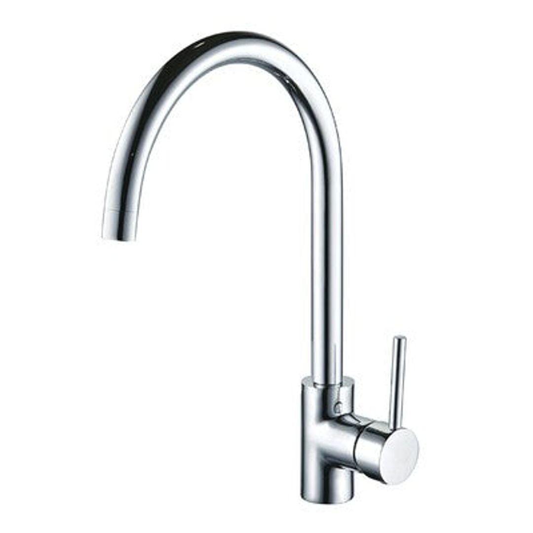 Streamline Axus Pin Lever Gooseneck Sink Mixer White