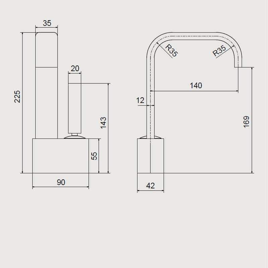 Paco Jaanson Super Box Basin Mixer Chrome