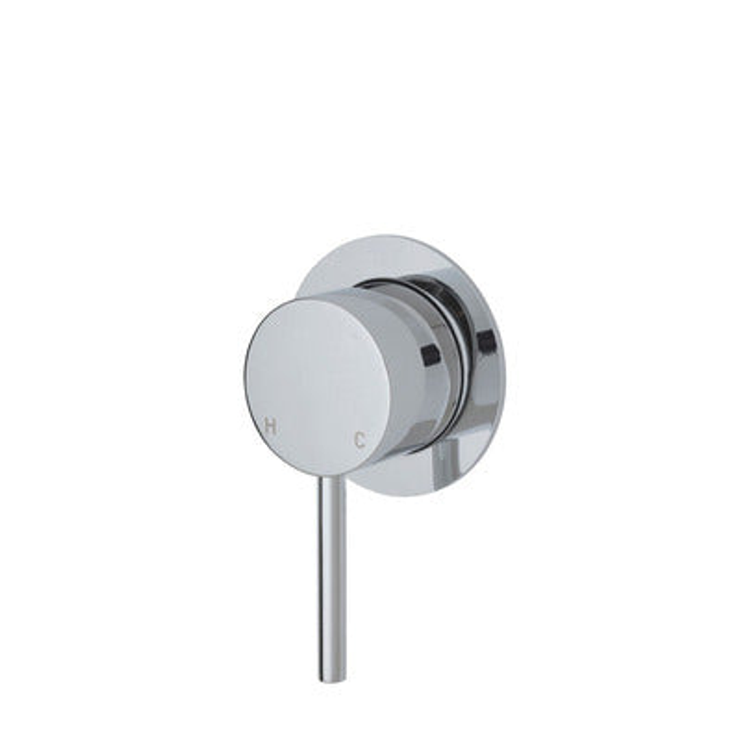 Fienza Kaya Wall Mixer Chrome Small Round Chrome Plate