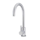 Meir Round Gooseneck Kitchen Mixer Tap Polished Chrome