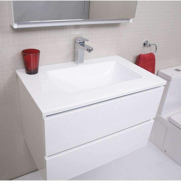 Rifco Platinum Dble Drw W/Hung 750 Vanity Icon Top Wht Pw7A