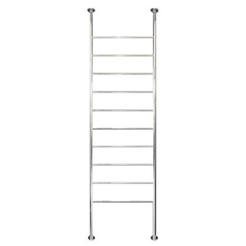 Radiant 500 X 2500mm Round Bar Floor To Ceiling Heated Towel Ladder