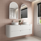 Aulic Curva 1500mm Wall Hung Vanity Pure Flat Stone Top