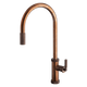 Abey Urban D Pullout Kitchen Tap Natural Brass
