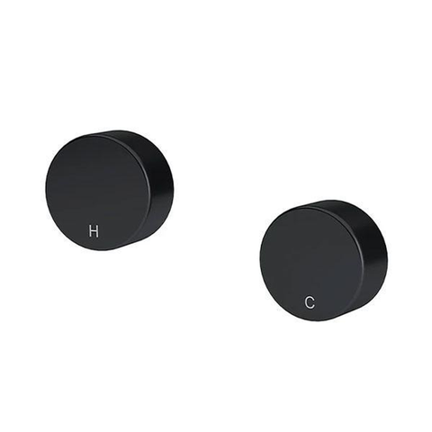 Meir Circular Wall Taps Matte Black