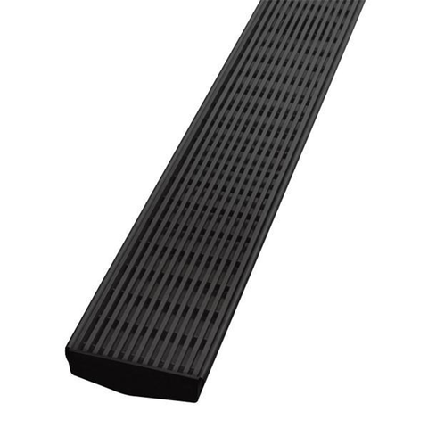 Phoenix V Channel Drain Hg 75 X 600mm Outlet 65mm Matte Black 201-2113-10