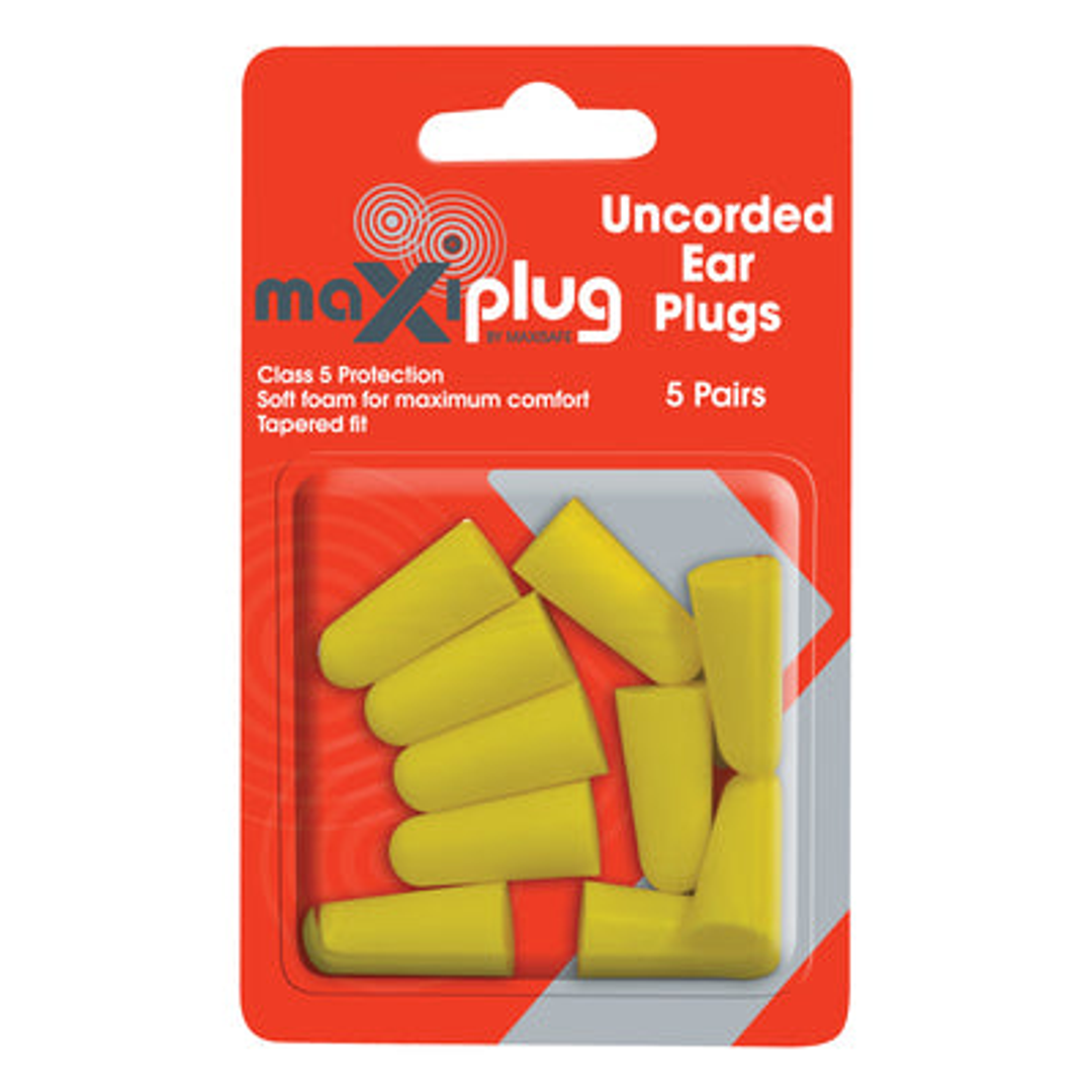 Maxisafe Tapered Ear Plugs (5 Pairs)
