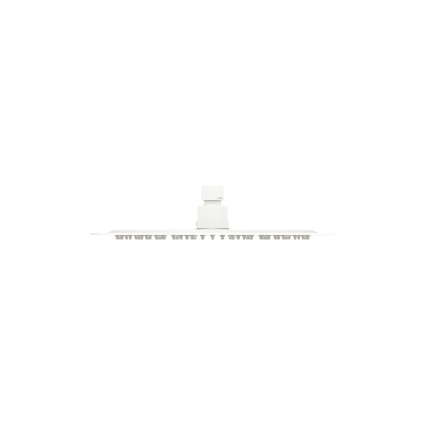 A white recessed LED ceiling light fixture shown from a top-down view against a solid white background.