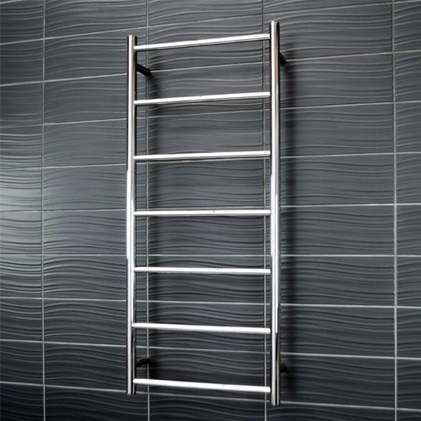 Radiant Round 7 Bar Non-Heated Rail 500mmx1130mm Polished Stainless Steel