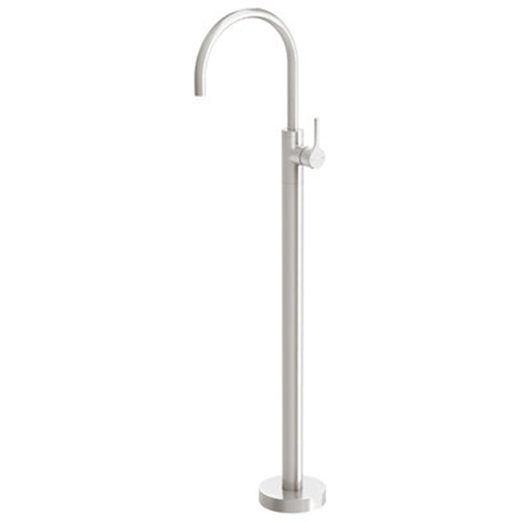 Phoenix Vivid Slimline Oval Floor Mounted Bath Mixer Brushed Nickel Vv745-40