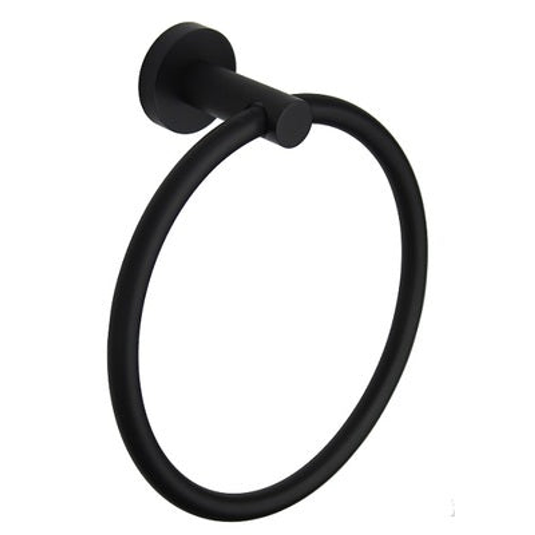 Aussie Life Round Towel Ring Matte Black Ch-5060