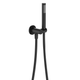 Fienza Kaya/Hustle Matte Black Slimline Hand Shower Round Plate