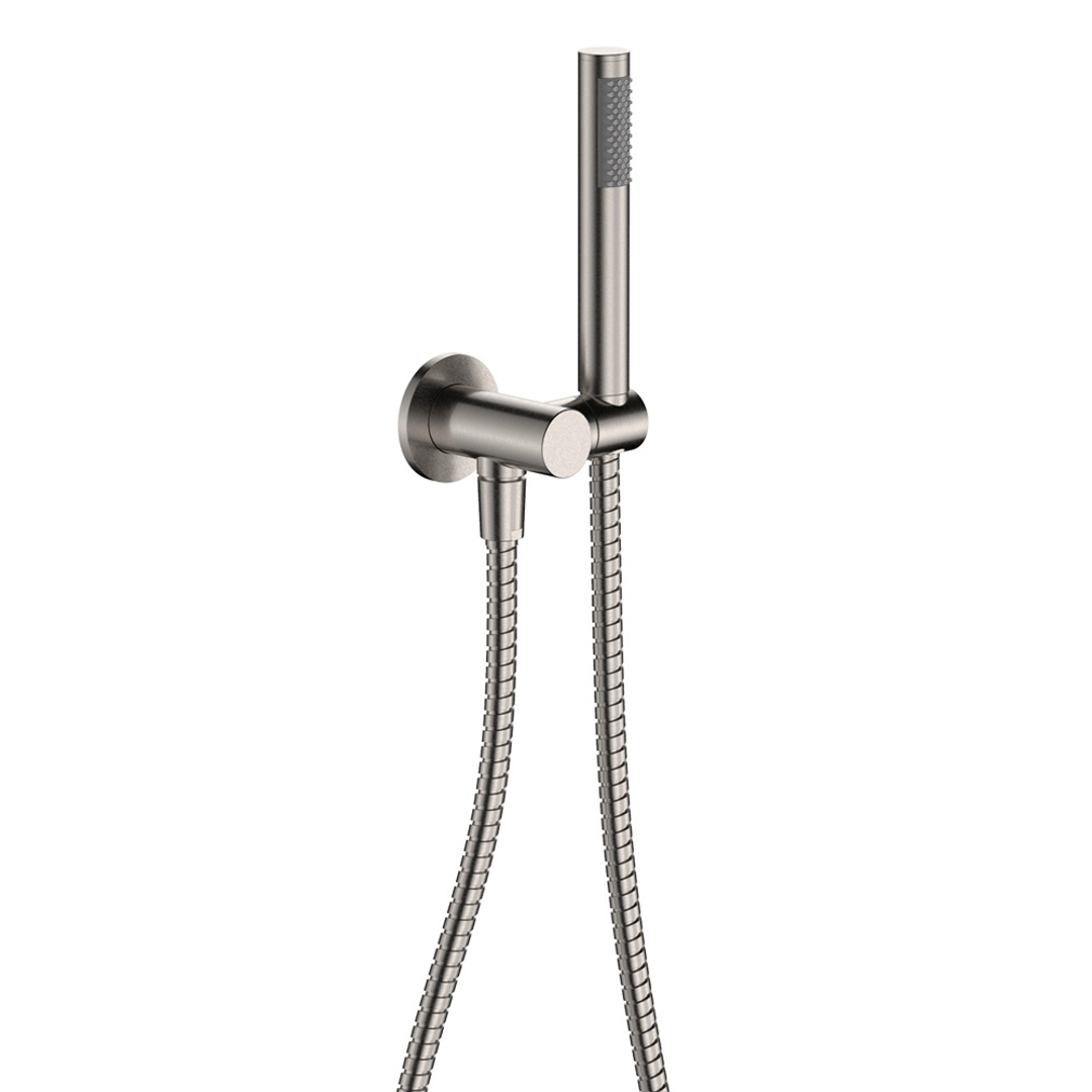 Fienza Kaya/Hustle Brushed Nickel Slimline Hand Shower Round Plate