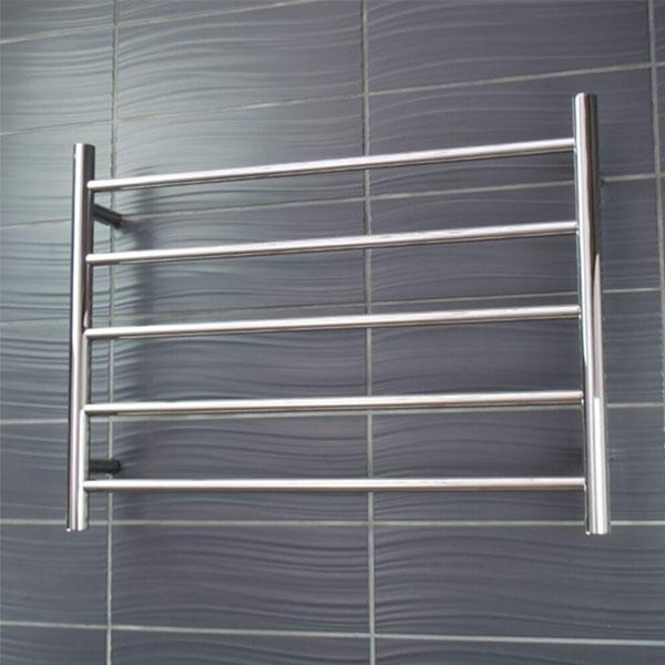 Radiant Round 5 Bar Non-Heated Rail 750mmx550mm Polished Stainless Steel