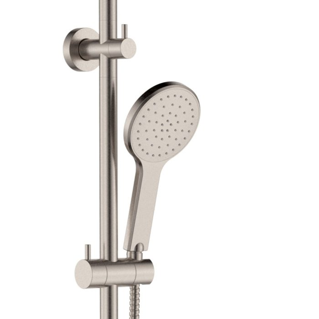 Fienza Kaya Twin Rail Shower - Brushed Nickel