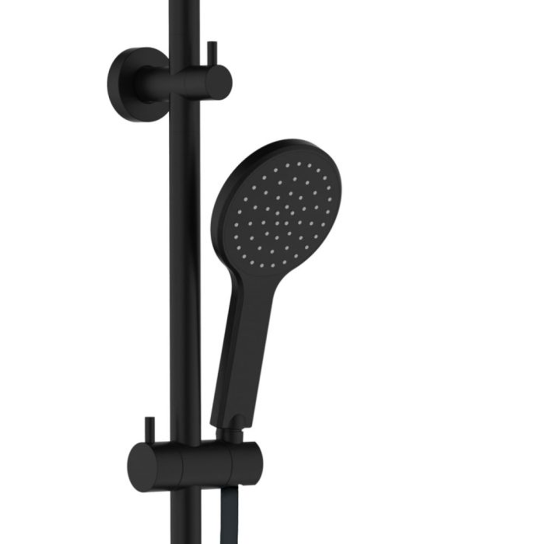 Fienza Kaya Twin Rail Shower - Matte Black