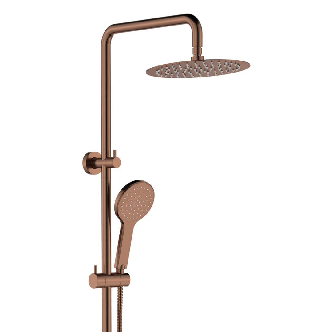 Fienza Kaya Twin Rail Shower Brushed Copper