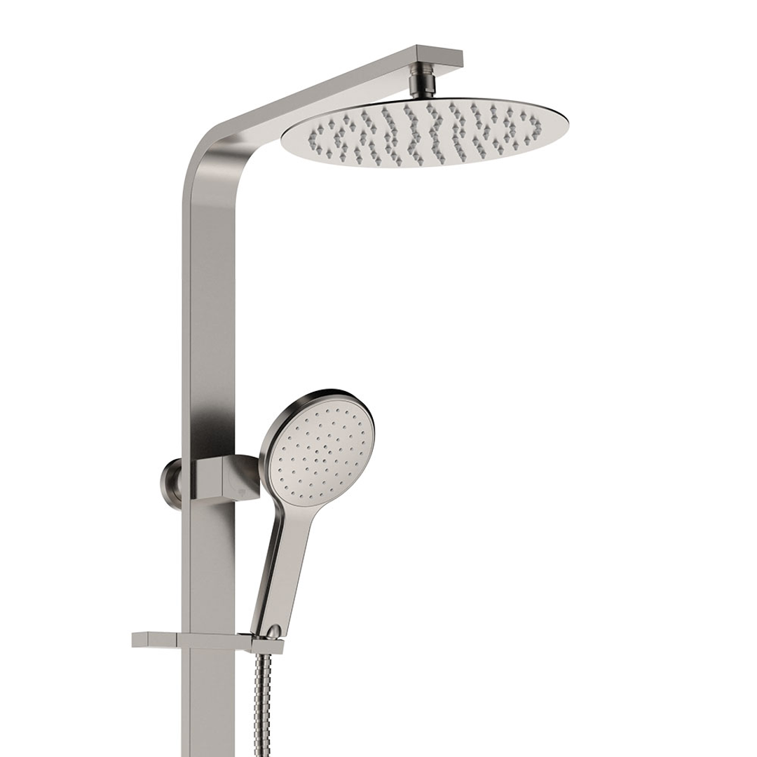 Fienza Kaya Deluxe Twin Shower Sus304 Brushed Nickel
