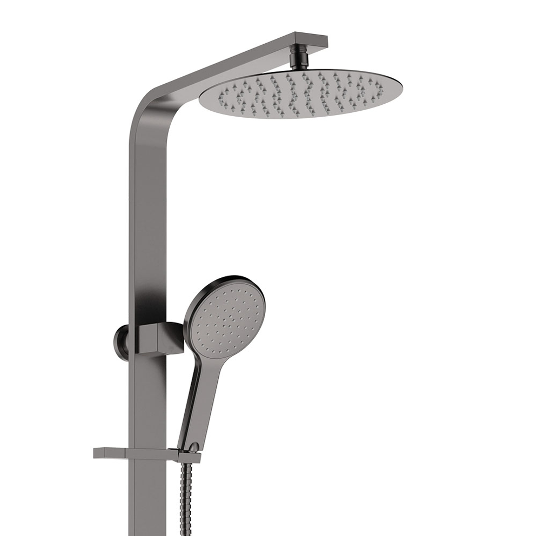 Fienza Kaya Deluxe Twin Shower Sus304 Gun Metal