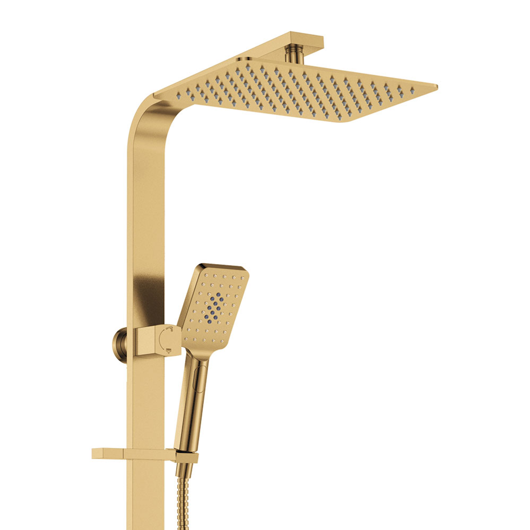 Fienza Tono Deluxe Twin Shower Urban Brass