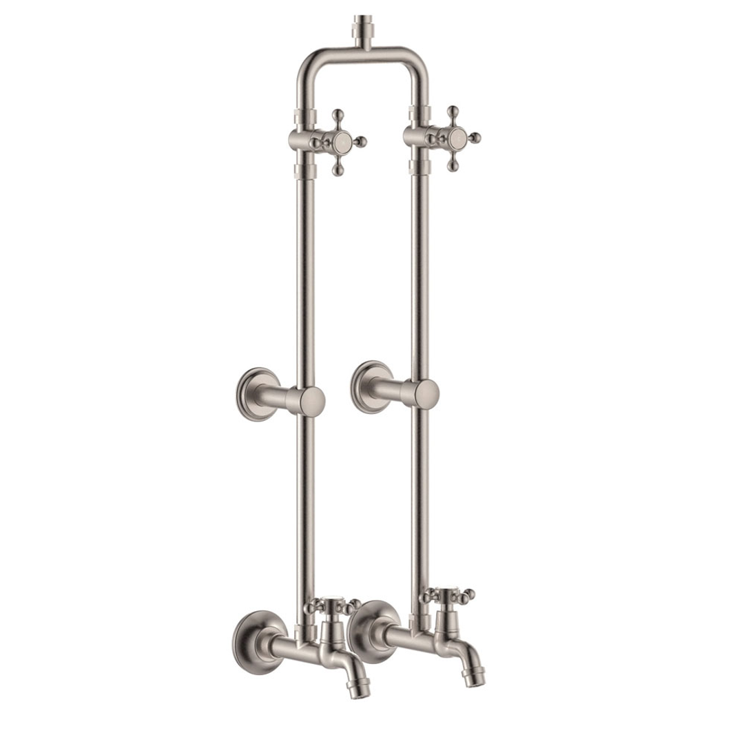 Fienza Lillian Exposed Rail Shower & Bath Set - Brushed Nickel