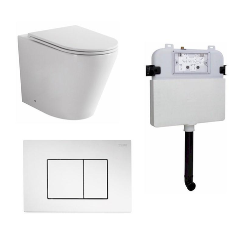 Zumi Java In-Wall Toilet Package Square Chrome Flush Plate