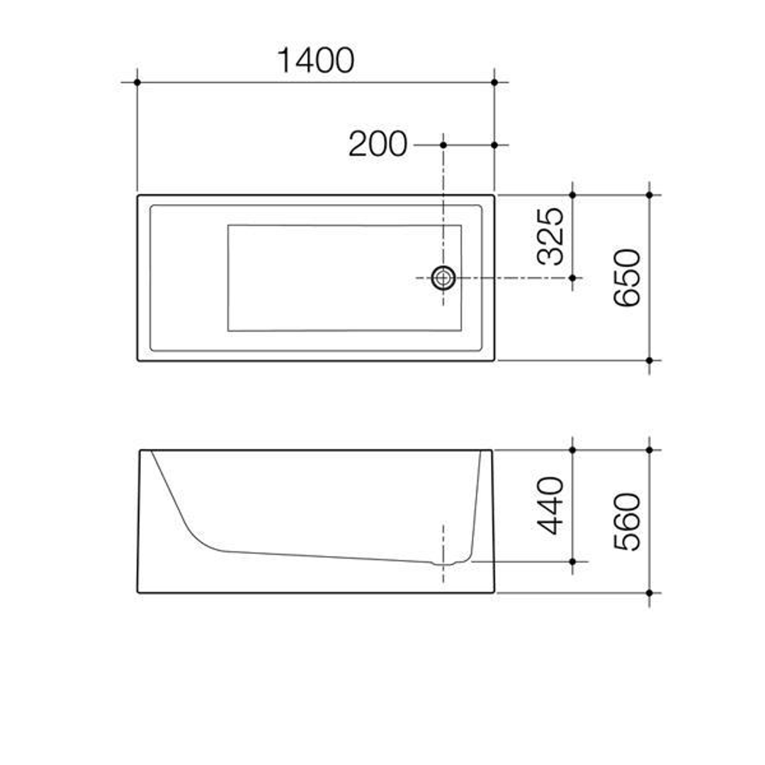 Liano 1525 Back To Wall Freestanding Bath By Caroma(Caroma P#:Ln5Wfw)