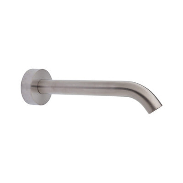 Fienza Kaya Wall Basin/Bath 180mm Outlet Brushed Nickel With Brushed Nickel Plate Lead Free