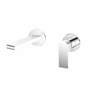 Nero Bianca Wall Basin Mixer With Separate Back Plate Chrome