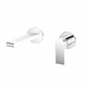 Nero Bianca Wall Basin Mixer With Separate Back Plate Chrome