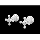 Par Tudor  Wall Top Assembly Pair Chrome/White (B31.082.1.03)
