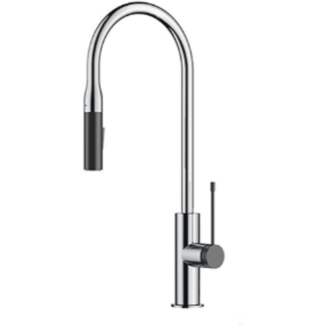 Bella Vista Round Sink Mixer Chrome Plated Black