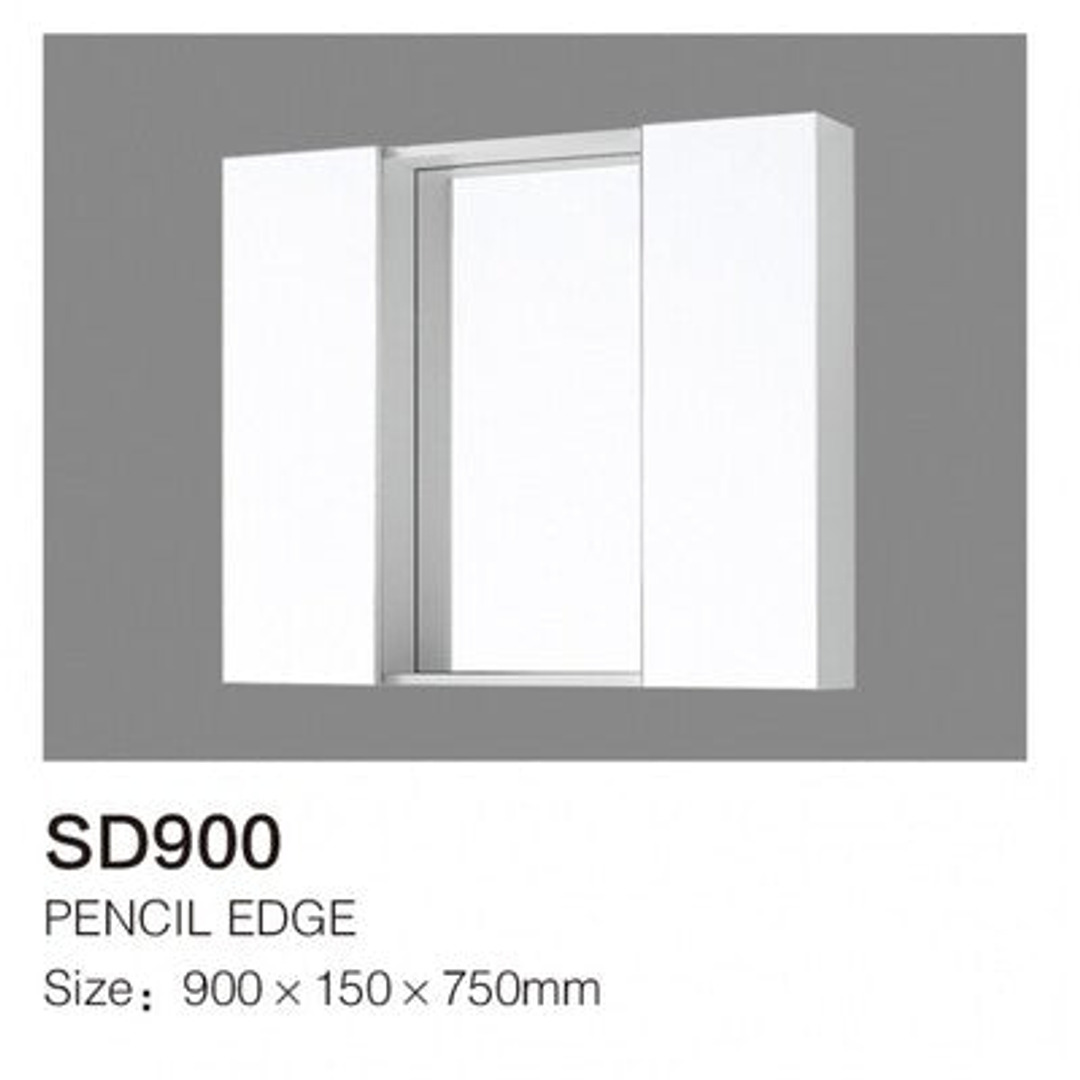 Ostar Sd900 Mirrored Shave Cabinet 900X750X150