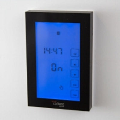 Radiant Glass Fronted Touch Screen Timer Vertical Mounted Black Gtsb-Tim-V