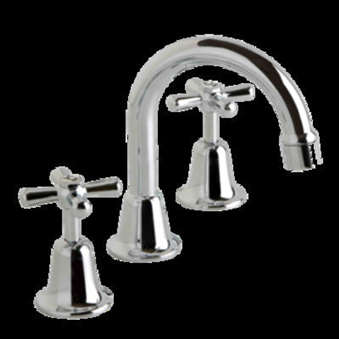 Ram Dorset Basin Set Gooseneck Spout Chrome