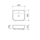 Caroma Luna Semi Recessed Basin 1 Tap Hole White 873615W