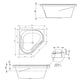 Angelique Contour 14 Jetss White 1465mm - Burdens Plumbing