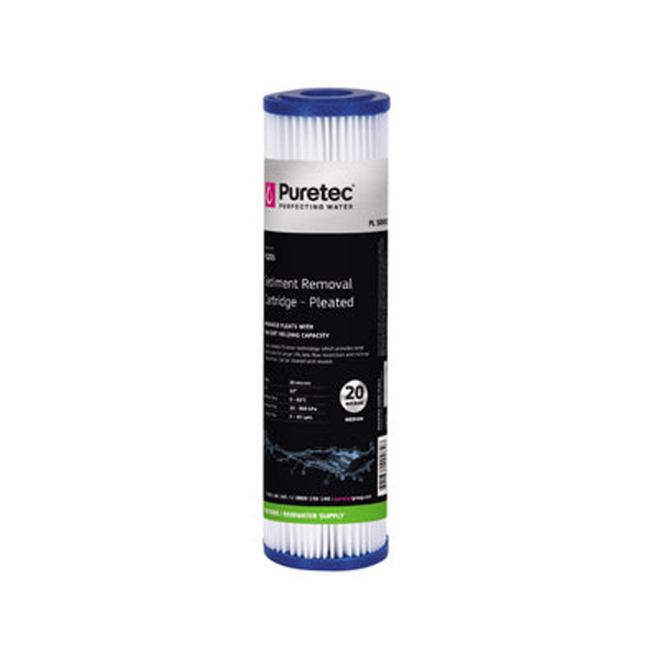 Puretec Pleated Sediment Standard Cartridge 10' 20Um Pl201