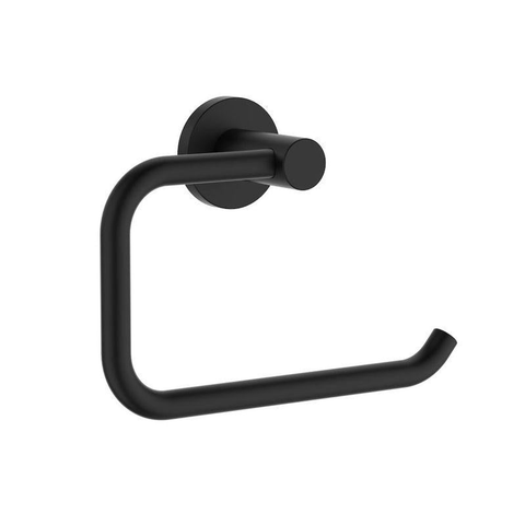 Clark Round Toilet Roll Holder - Matte Black