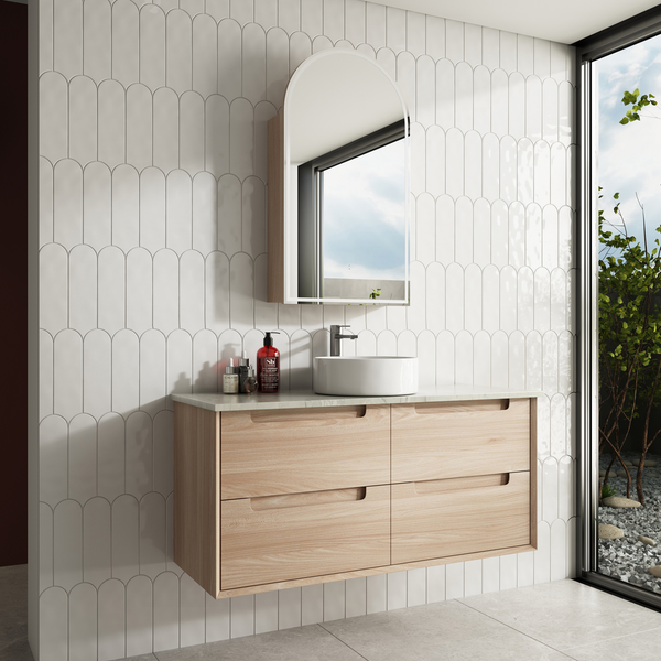 Aulic Ainsley 1200 Cabinet With Pure Flat Stone Top
