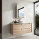 Aulic Ainsley Finger Pull Cabinet 1200*460*560Mm With Pure Stone Top With Undermount Basin