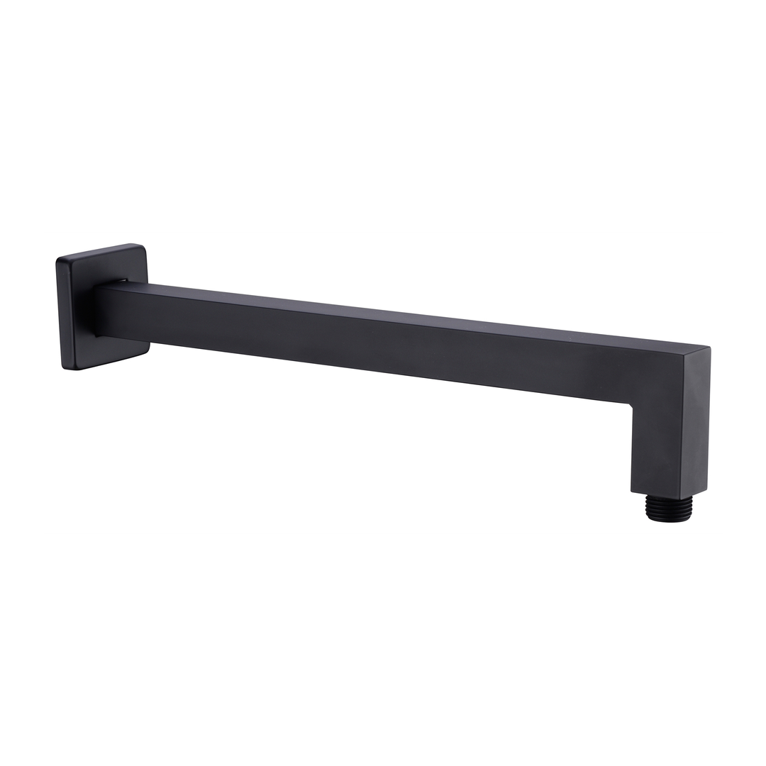 Nero Square Shower Arm - Matt Black