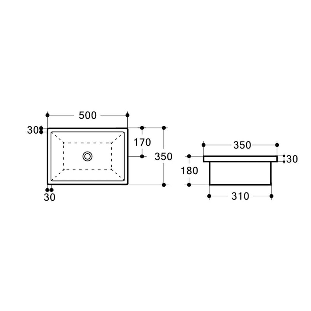 Chloe Wall Hung Basin(Ect Global P#:Wb 7445W)