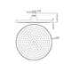 Nero Opal 250mm Air Shower Head Matte White